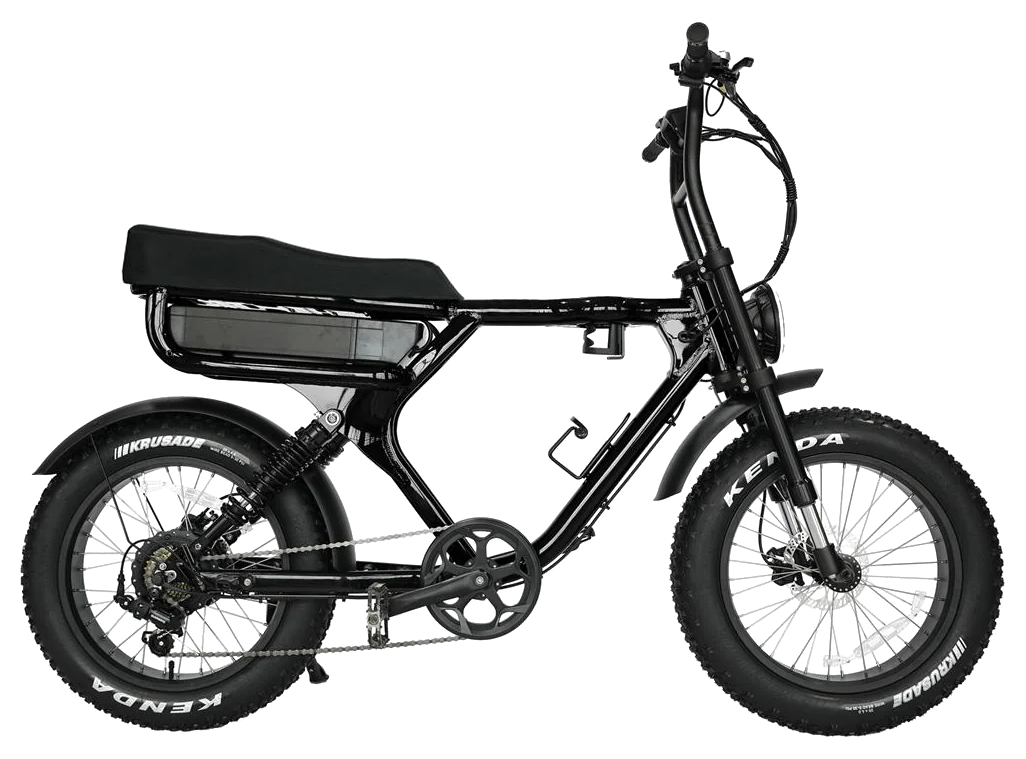 Grandeux Xplus 1350W Fat Tire Moped Bike | Top Speed: 20MPH